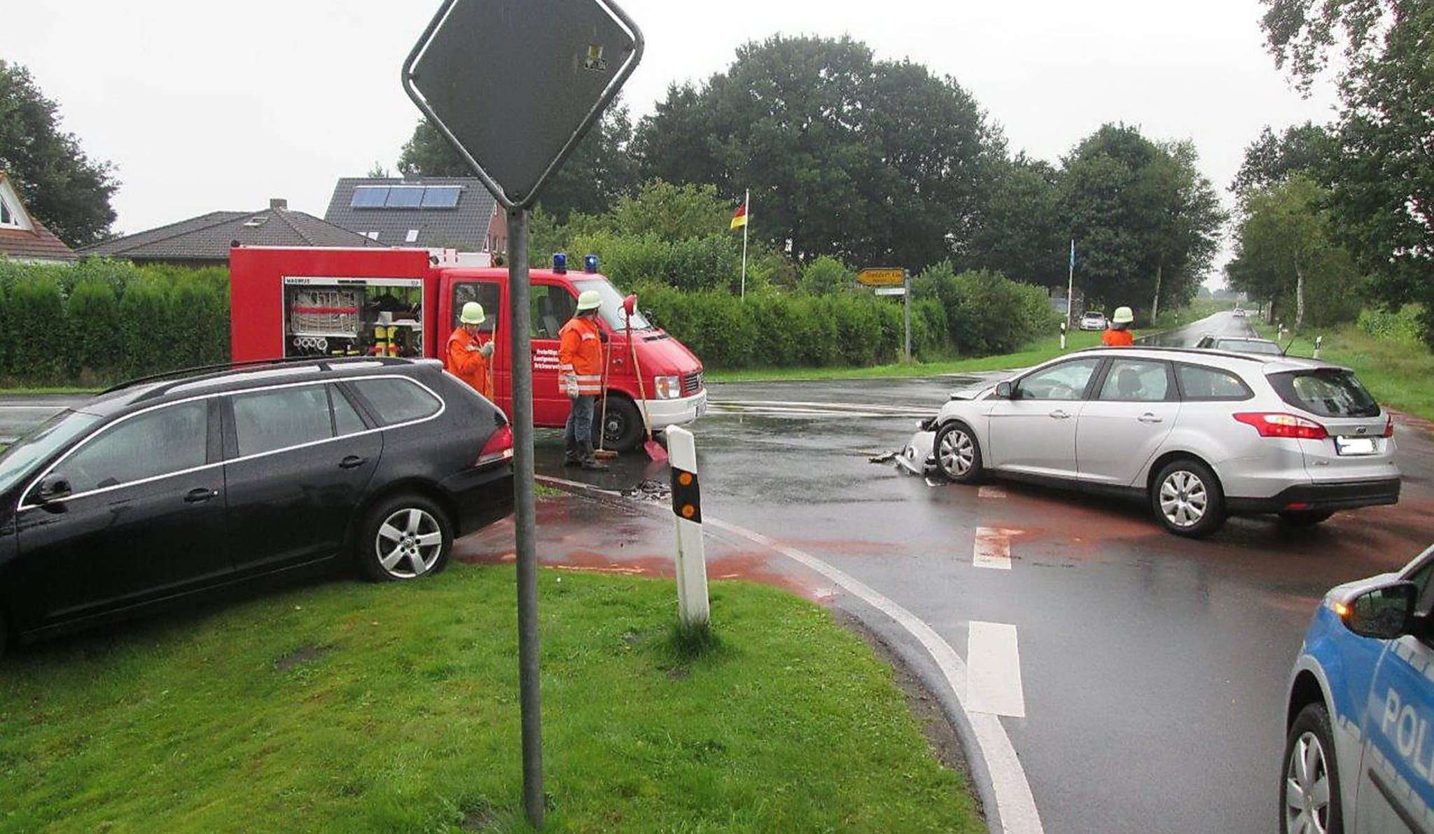 Auf der Kreisstraße 139 im Bereich Ippensen hat sich bei einem Abbiegevorgang ein Unfall ereignet.