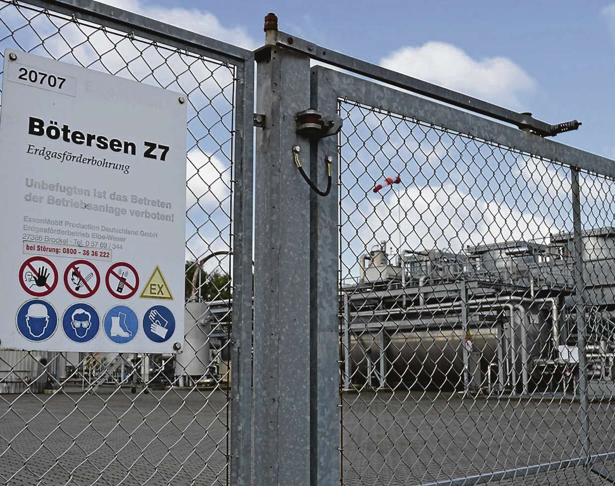 Etwa 680 Meter ist die Erdgasförderbohrung Bötersen Z7 vom geplanten Baugebiet 