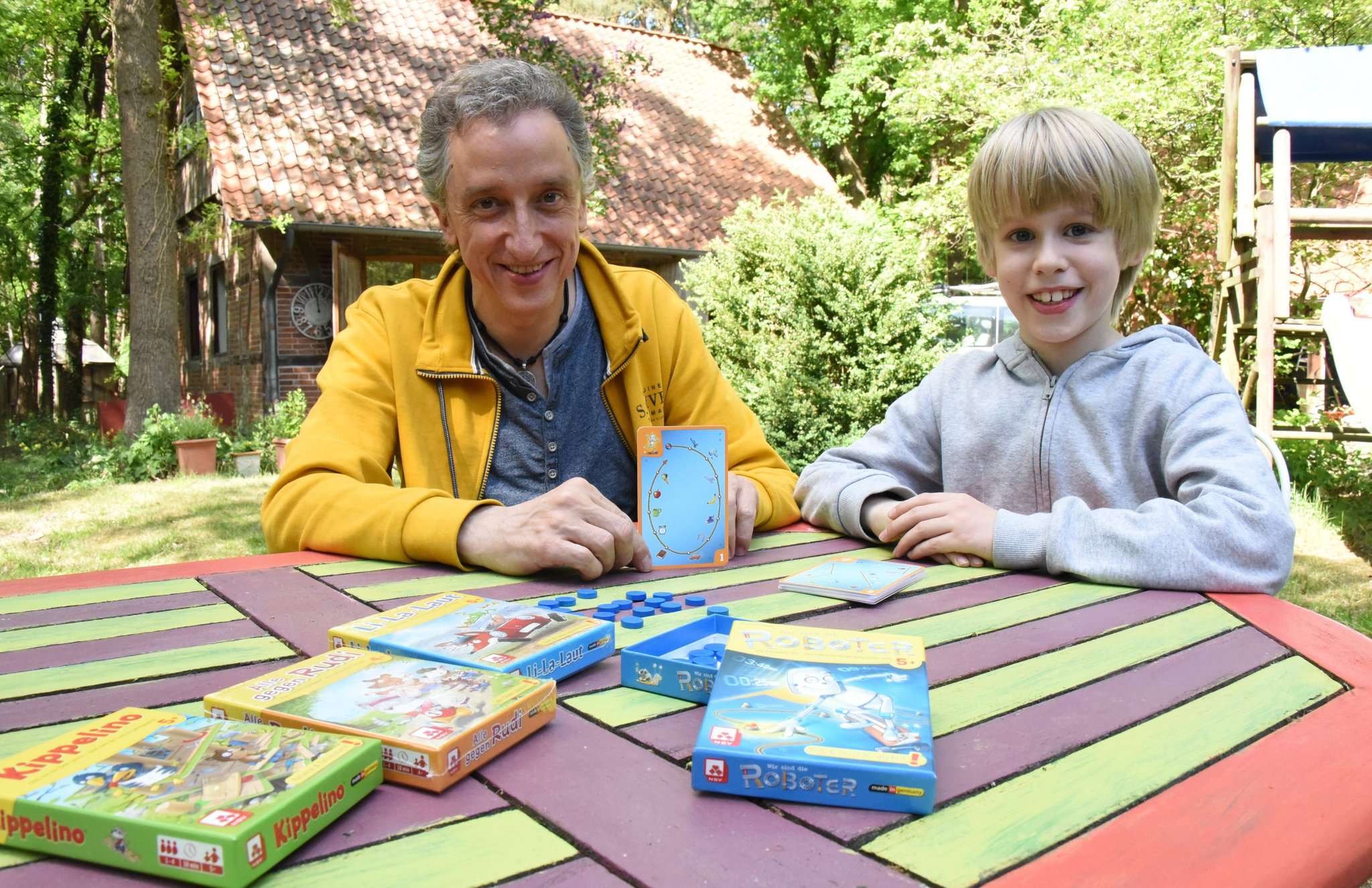 Reinhard Staupe und Sohn Linus nach der Testrunde. Sie fragen sich: Bringt 