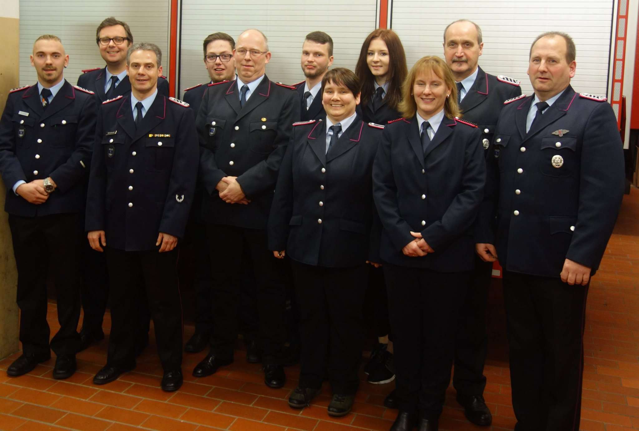 Beförderte Mitglieder der Freiwilligen Feuerwehr Ottersberg.