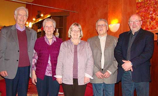 Der neu gewählte Vorstand des SoVD Oyten (von links): Günter Bruns, Margot Alpers, Gerda Vogelsang, Hans Weidemann, Ingo Börtzow