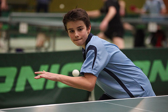 Nachwuchs beim Tischtennis: Marc Itzen vom TV Sottrum machte den ersten Platz in der Trostrunde der Jungen Foto: Zachrau