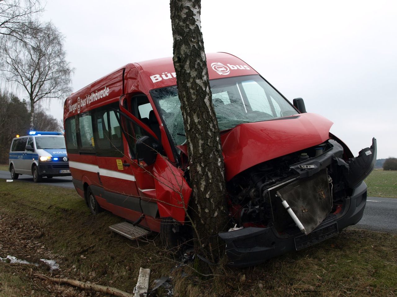 Totalschaden am Visselhöveder Bürgerbus, nach einem Unfall am Mittwochnachmittag.