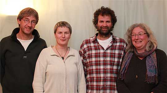 Die Stadtratsfraktion der Grünen mit Enno Precht, Monja Hörl, Heiner Gerken und Hedi Schmidt (von links)