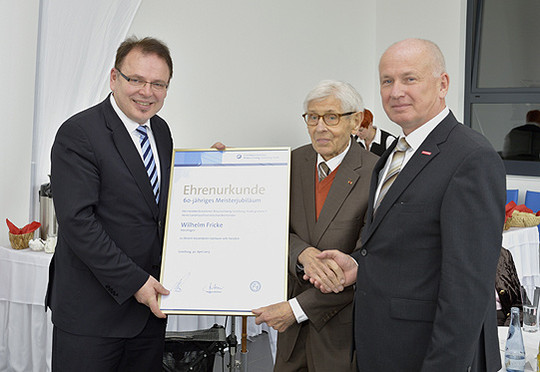 Kammer-Präsident Rolf Schneider, Wilhelm Fricke und Jörg Warnecke